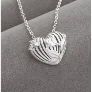Подвеска Tiffany Тюльпан на сердце