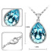 Подвеска SWAROVSKI Капля голубая