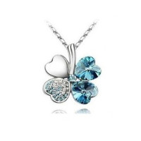 Голубой кулон Клевер SWAROVSKI