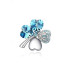 Комплект SWAROVSKI Клевер в платине голубой