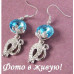 Ювелирные серьги Swarovski Кошки