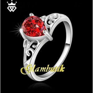 Серебрённое кольцо Амелли граната