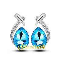 Ювелирные серьги Swarovski Tereza голубые