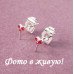 Серьги Изящные сердечки