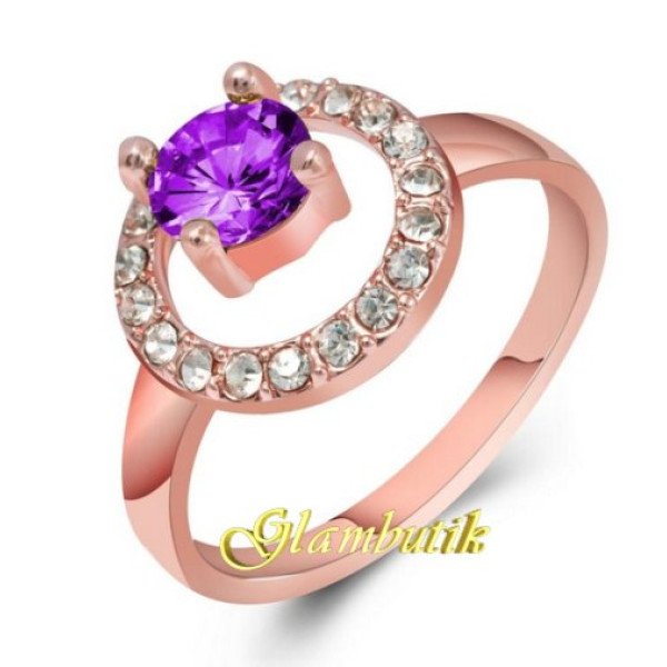 Кольцо в стиле Chopard Eni в сиреневом
