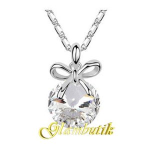 Подвеска SWAROVSKI Бант с кристальным кристаллом