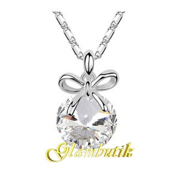 Подвеска SWAROVSKI Бант с кристальным кристаллом