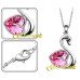 Подвеска SWAROVSKI Лебедь сердце