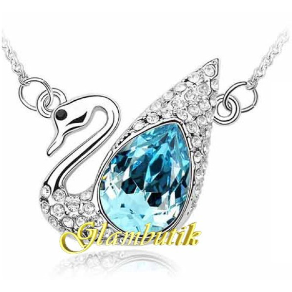 Подвеска SWAROVSKI Лебедь с кристаллом