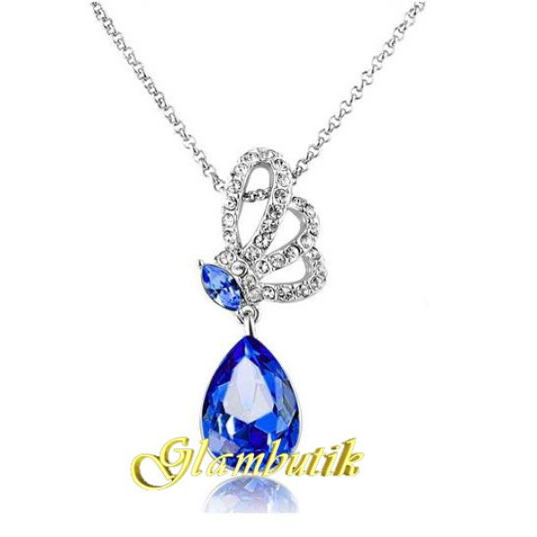 Подвеска SWAROVSKI Мотылёк с кристаллом