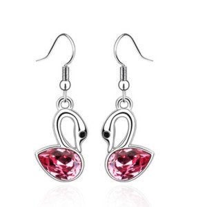 Ювелирные серьги Swarovski Лебеди