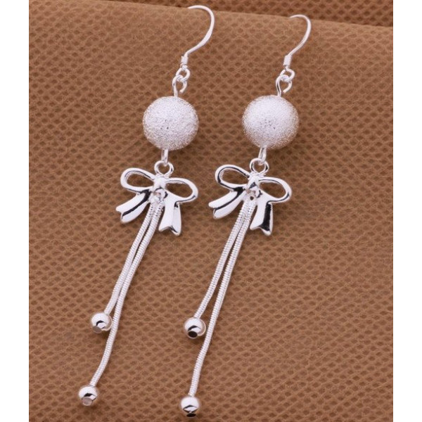 Сережки під Тіффані Кульки з бантиками – Glambutik