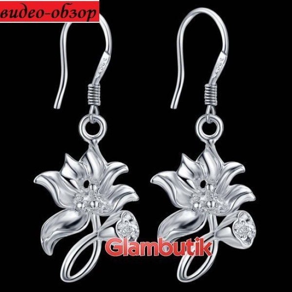 Серьги Tiffany-style Цветочки