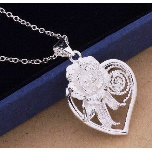 Подвеска на цепи Tiffany Цветок на сердце