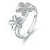 Кольцо в стиле Tiffany Цветочки с цирконом