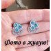 Ювелирные серьги Сердца Swarovski