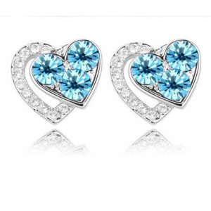 Ювелирные серьги Сердца Swarovski