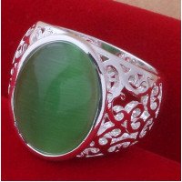 Кольцо в стиле Tiffany Лунная роскошь в зеленом