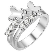 Кольцо в стиле Tiffany Бабочка в кристаллах