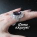 Платиновое кольцо с кристаллами Ассоль
