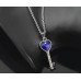 Подвеска SWAROVSKI Ключ синий с кристаллом