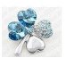 Комплект SWAROVSKI Клевер в платине голубой