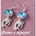 Ювелирные серьги Swarovski Кошки