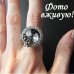 Круглое кольцо-перстень в стразах и цветах Вена