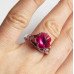 Кольцо SWAROVSKI Цветочная аура розовая