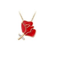 Золотая подвеска Chanel Красный цветок