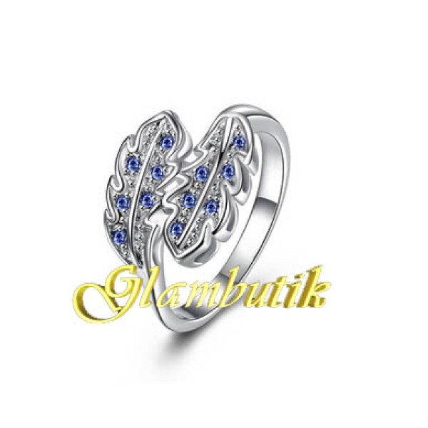 Серебрённое кольцо Листья изящества
