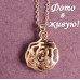 Золотая подвеска Chanel Роза с кристаллами – 8799