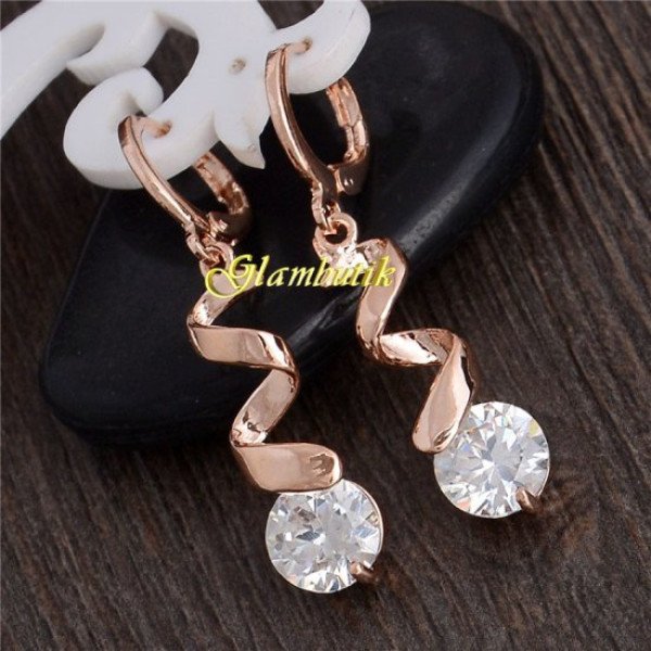 Серьги Chopard Спираль с кристаллом