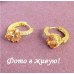 Серьги с цитрином Сердце любви
