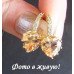 Серьги с цитрином Сердце любви