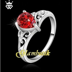 Серебрённое кольцо Амелли граната