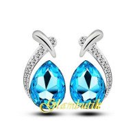 Ювелирные серьги Swarovski Tereza голубые
