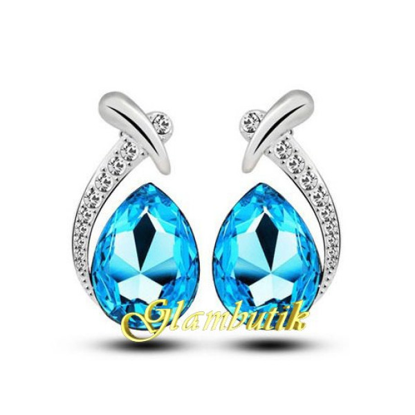 Ювелирные серьги Swarovski Tereza голубые