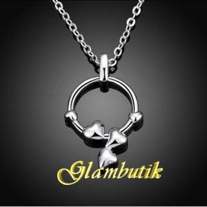 Серебрённая подвеска Сердечное кольцо