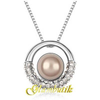 Подвеска CHANEL Мисси карамель в белом