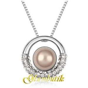 Подвеска CHANEL Мисси карамель в белом