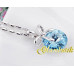 Подвеска SWAROVSKI Бант с голубым кристаллом