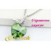 Подвеска SWAROVSKI Сердце салатовое с узелком