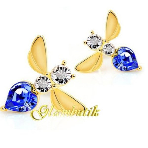 Ювелирные серьги Swarovski  Bee and flower