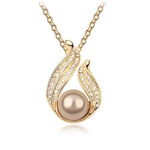 Подвеска CHANEL Bella с карамельным жемчугом