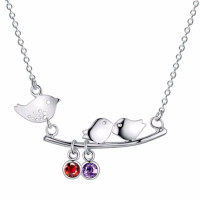Подвеска Tiffany Птички с кристаллами
