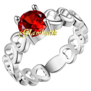 Кольцо в стиле Tiffany Любовный ноктюрн в красном