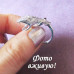 Ювелирное кольцо Змея в фианитах