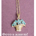 Подвеска SWAROVSKI Корзиночка с голубым