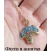 Подвеска SWAROVSKI Корзиночка с голубым